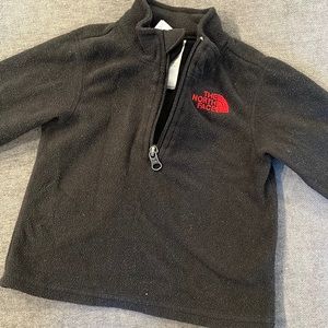 North Face half zip black fleece sweater 2T